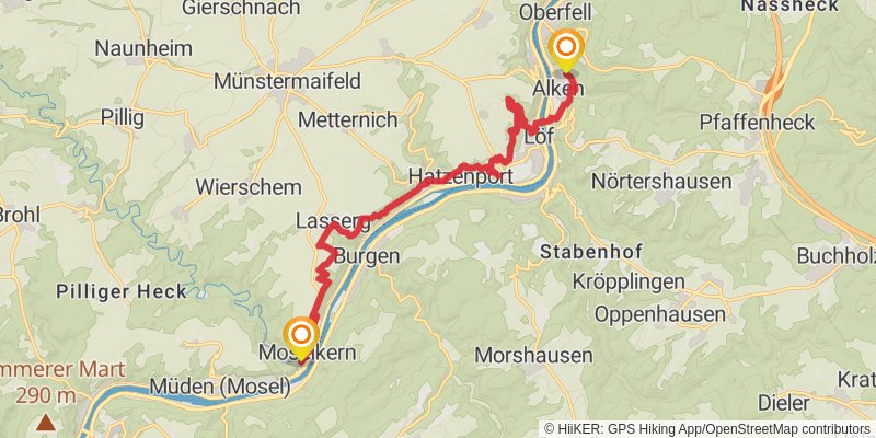 Moselsteig stage 20 Map