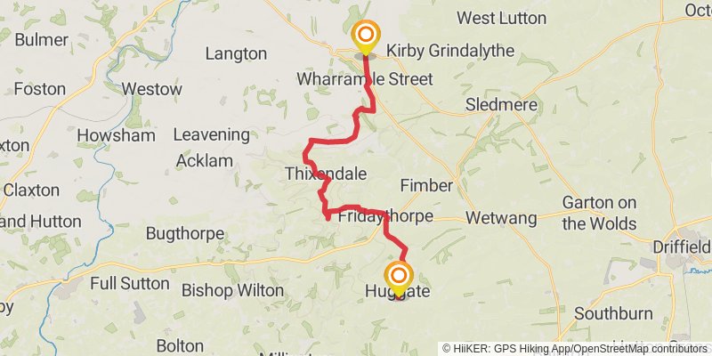 Yorkshire Wolds Way stage 4 Map