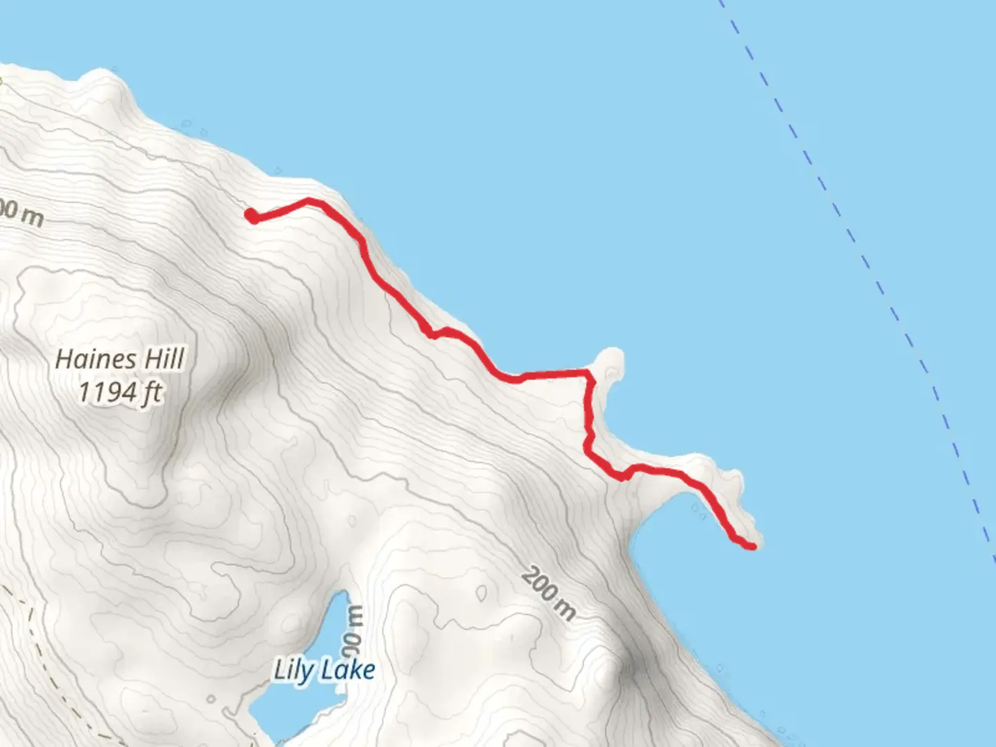 An image depicting the trail Battery Point Trail and its surrounding area.