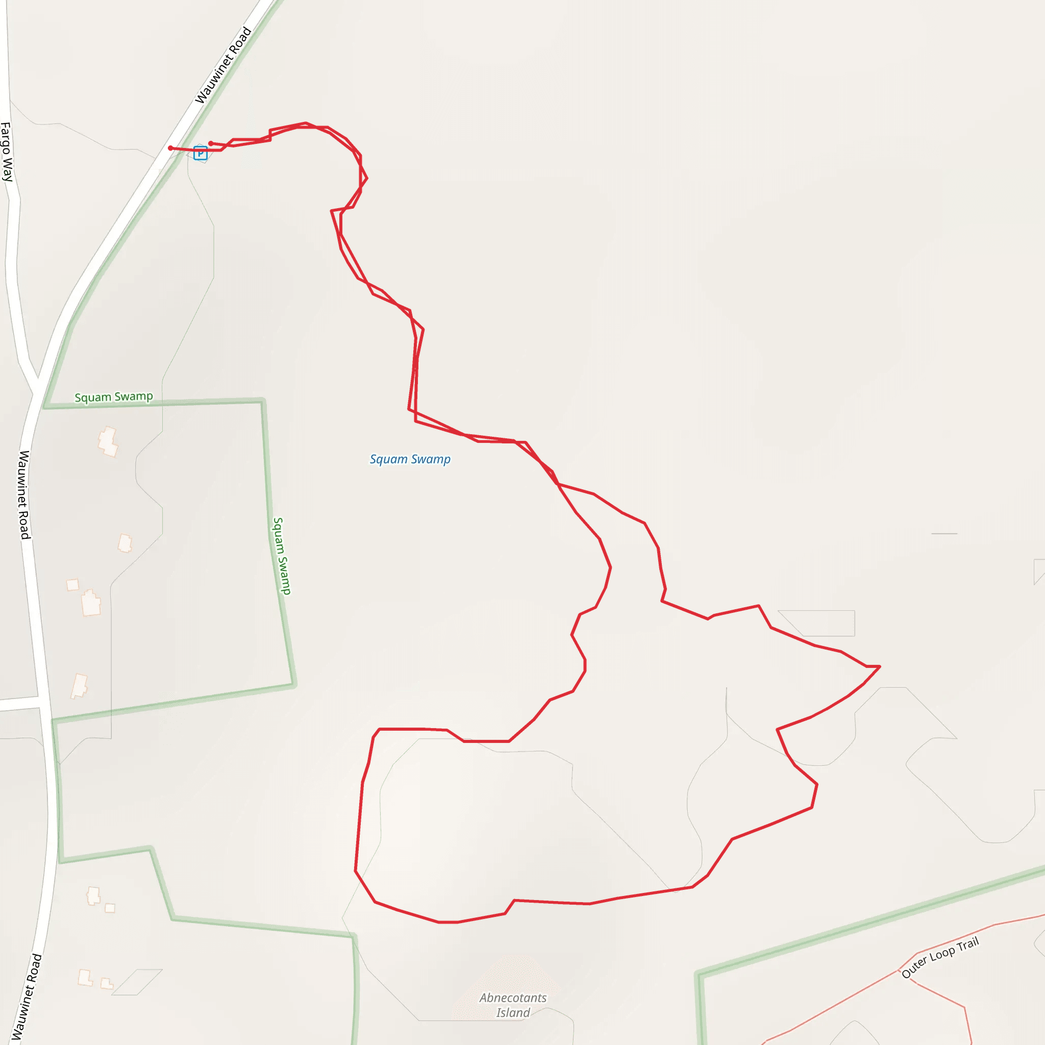 Wauwinet Road Loop mobile static map