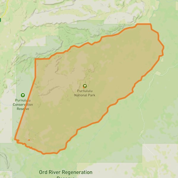 Purnululu National Park mobile static map