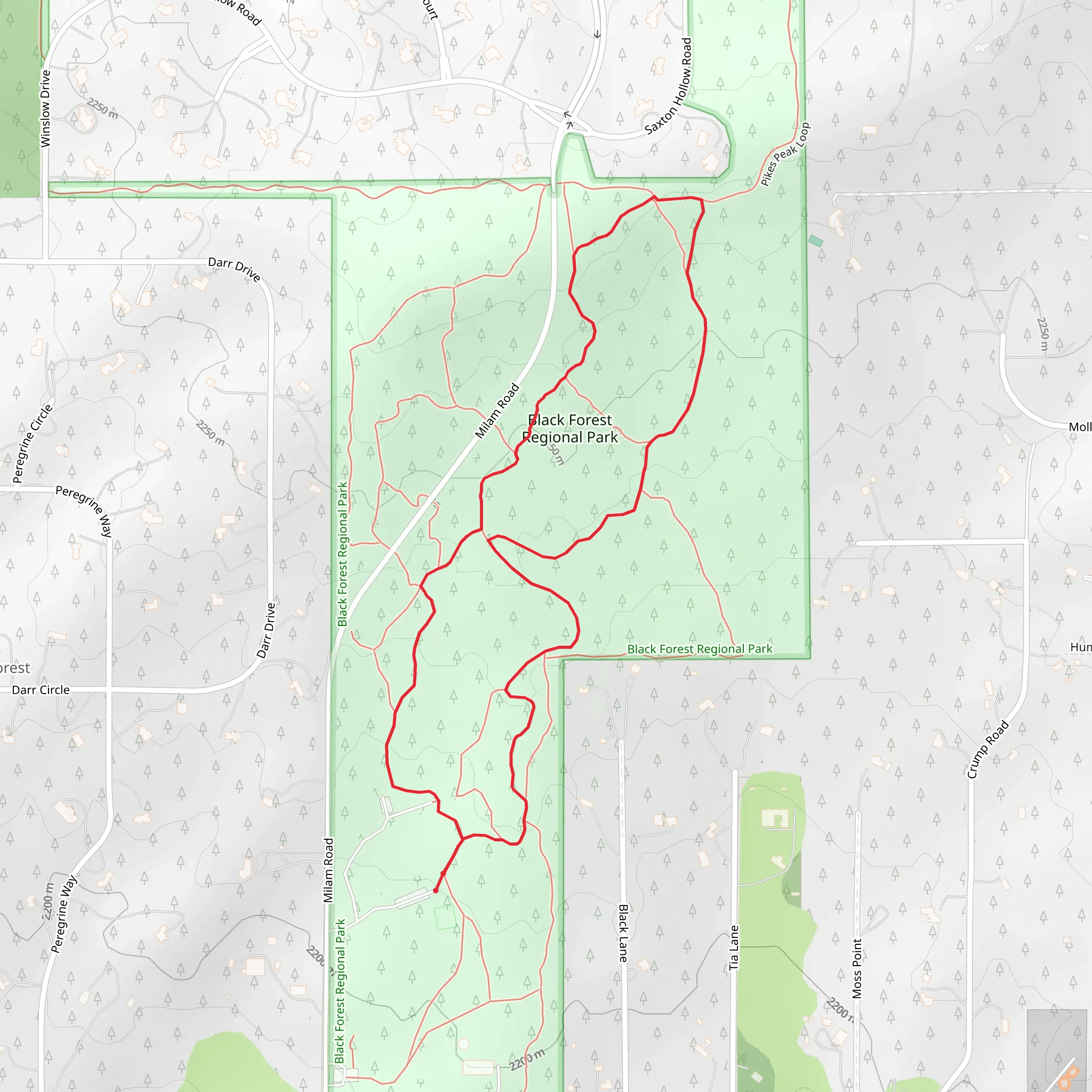 Pikes Peak Trail Loop mobile static map