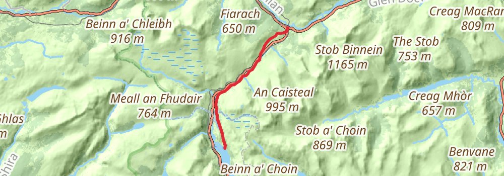 West Highland Line - Train and Hike 7-Day Moderate Tour (Hillwalk Tours) stage 1 Map