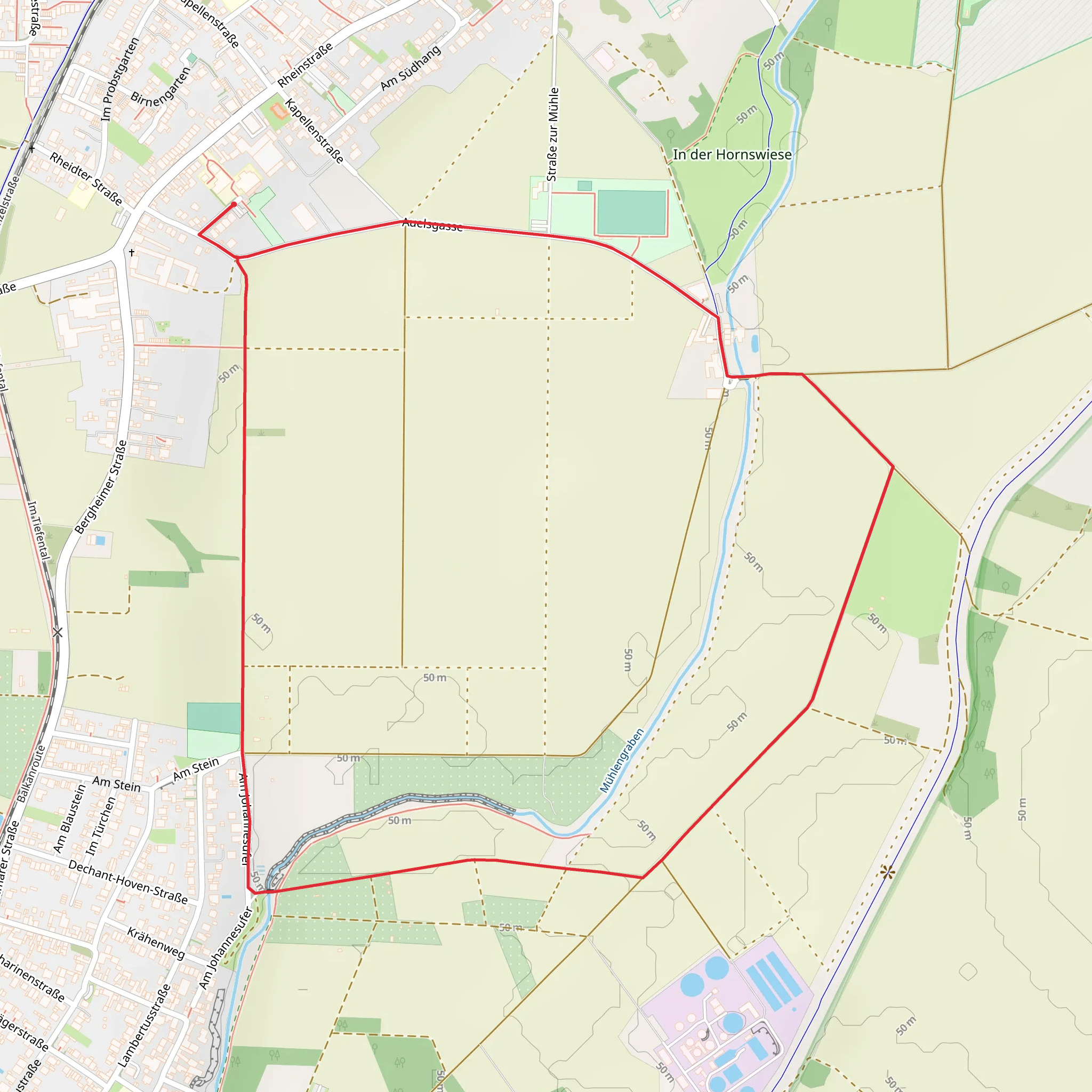 Müllekoven Loop mobile static map