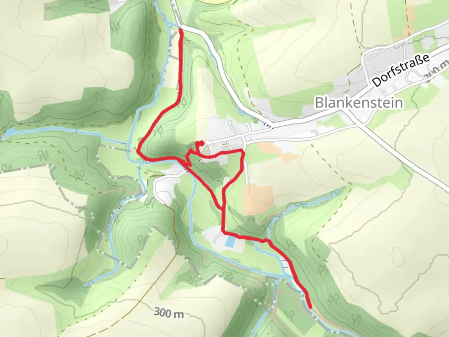 An image depicting the trail Eulenmuhle and Kalkofen Loop and its surrounding area.