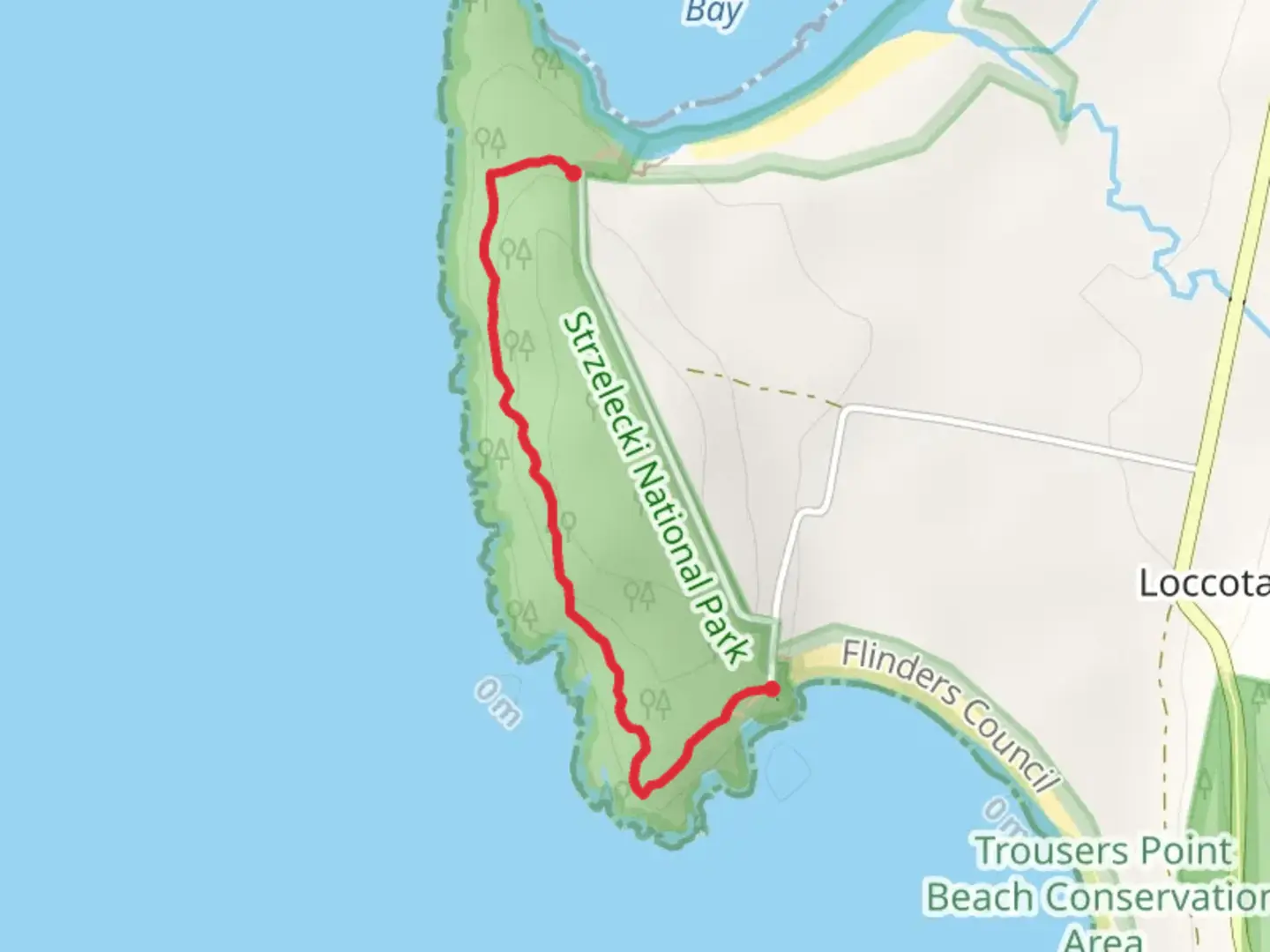An image depicting the trail Trousers Point Walk and its surrounding area.