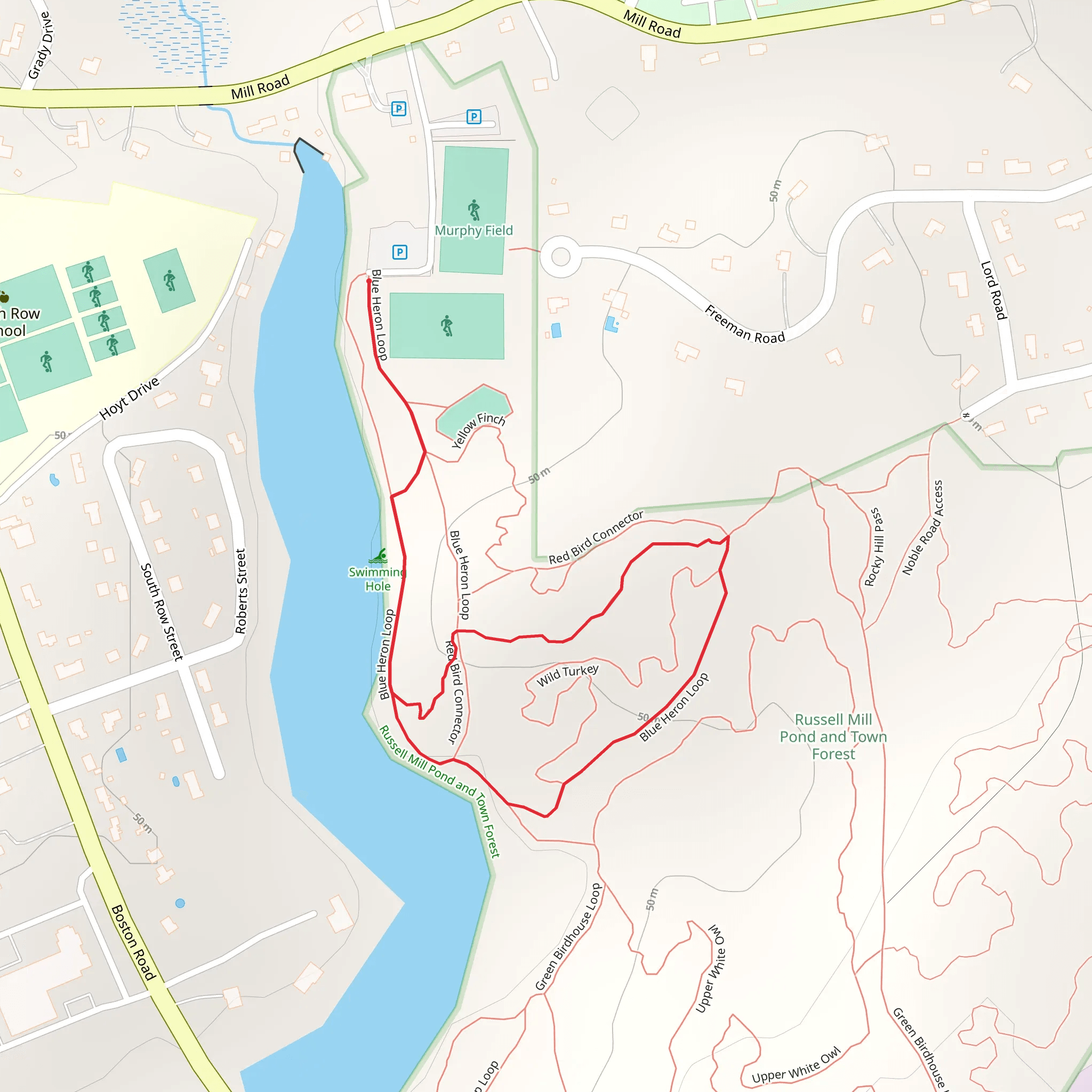 Blue Heron Loop mobile static map