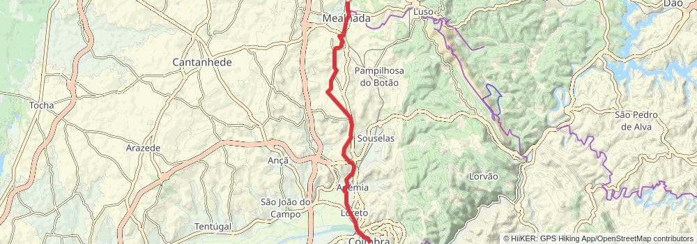 Camino Portugues da Costa stage 13 Map