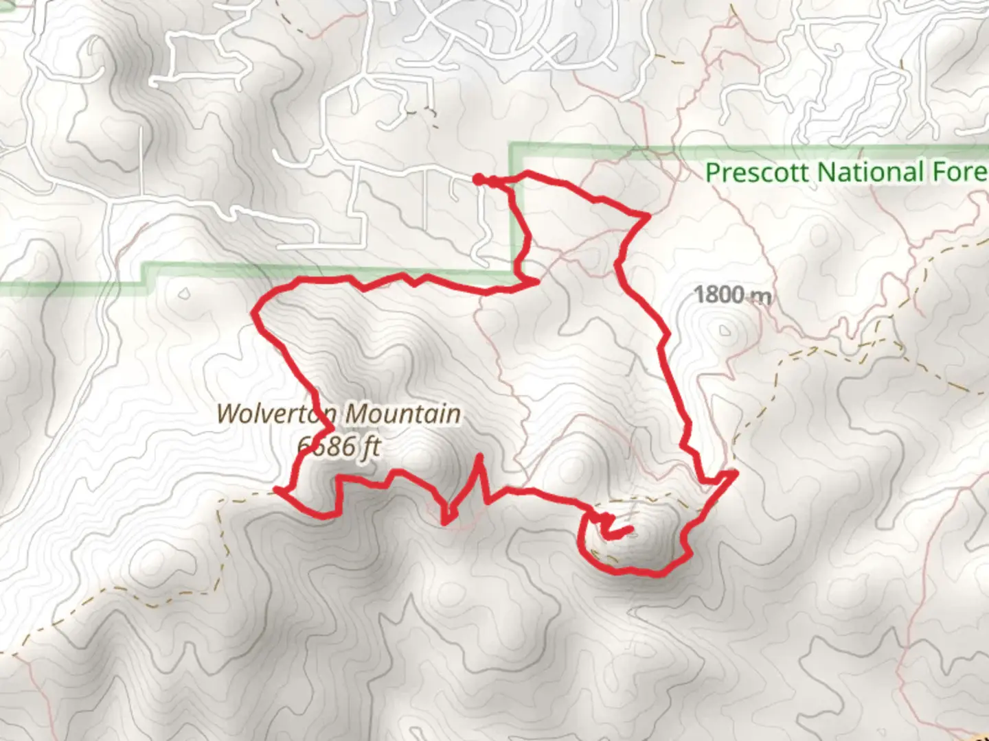 An image depicting the trail Wolverton Mountain and Whitespar Loop and its surrounding area.