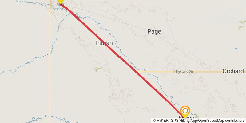 Cowboy Trail stage 5 Map