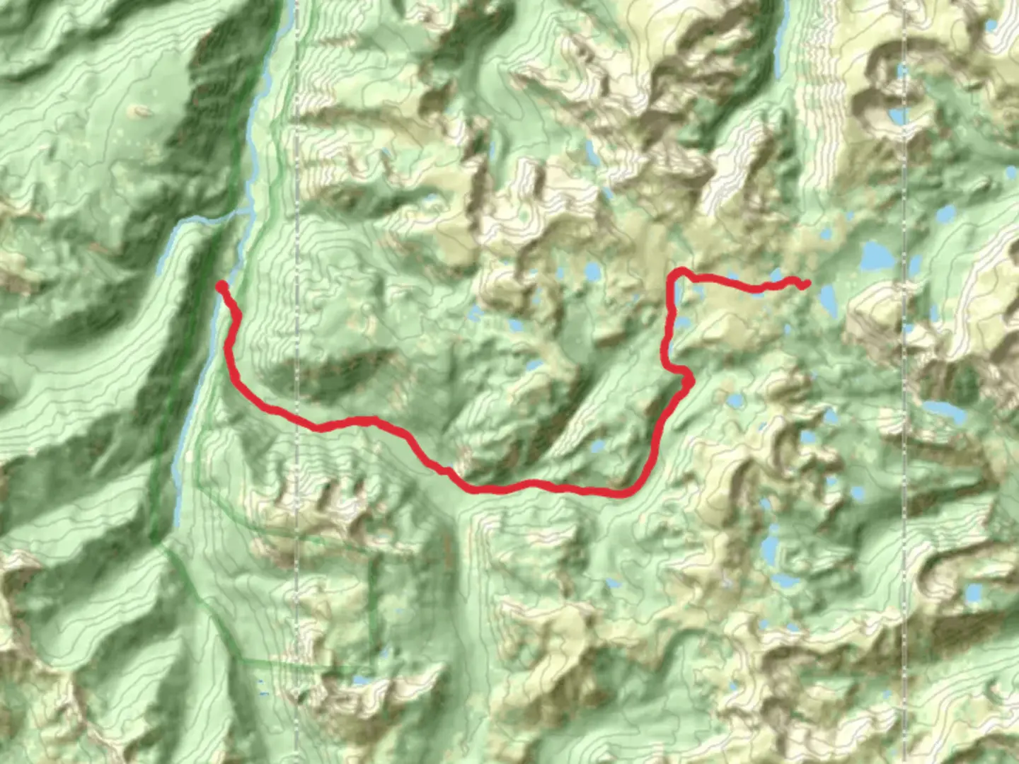 An image depicting the trail Rainbow Creek Trail via East Fork Boulder Trail and its surrounding area.