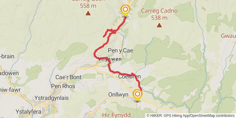 Celtic Way stage 11 Map