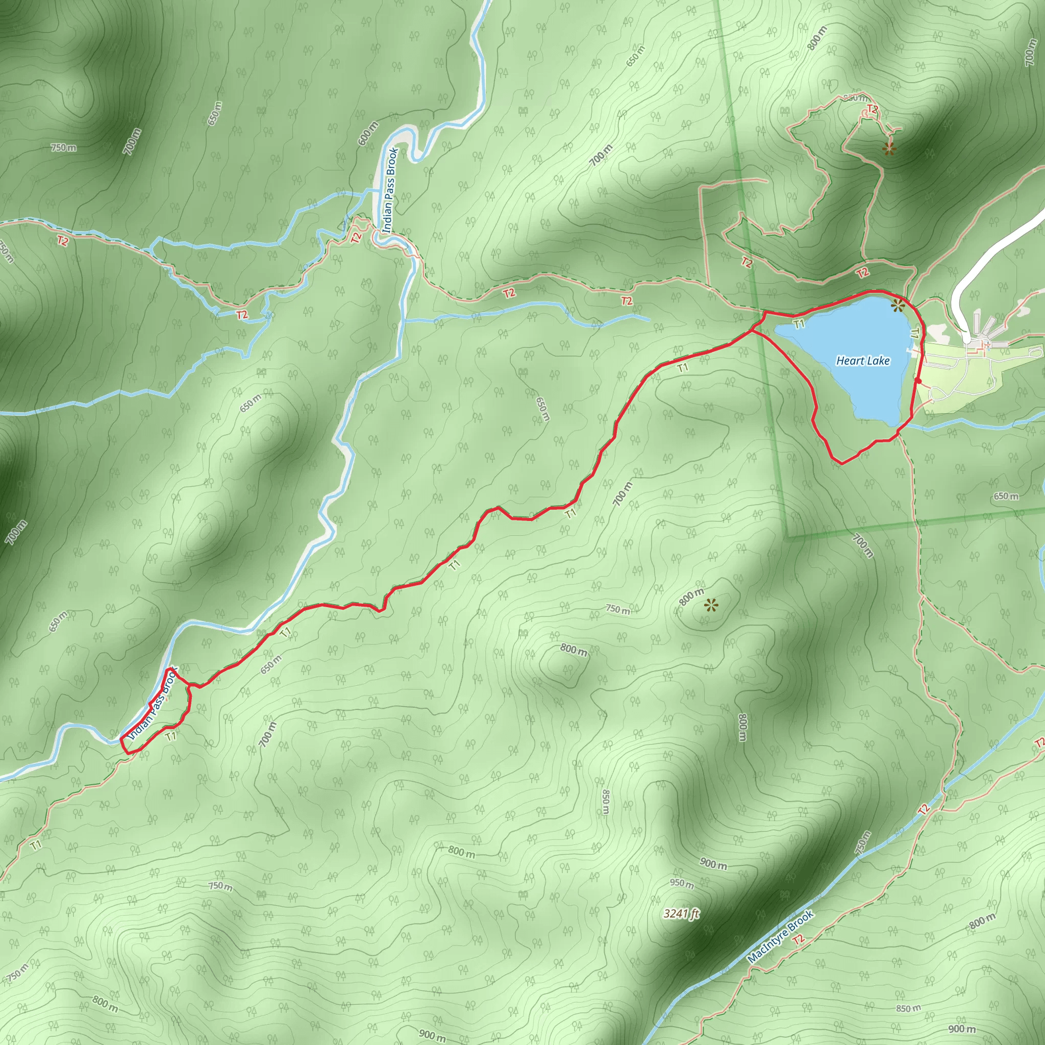 Heart Lake via Indian Pass Trail Loop mobile static map