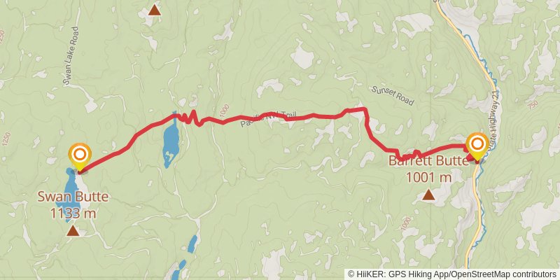Pacific Northwest Trail stage 74 Map