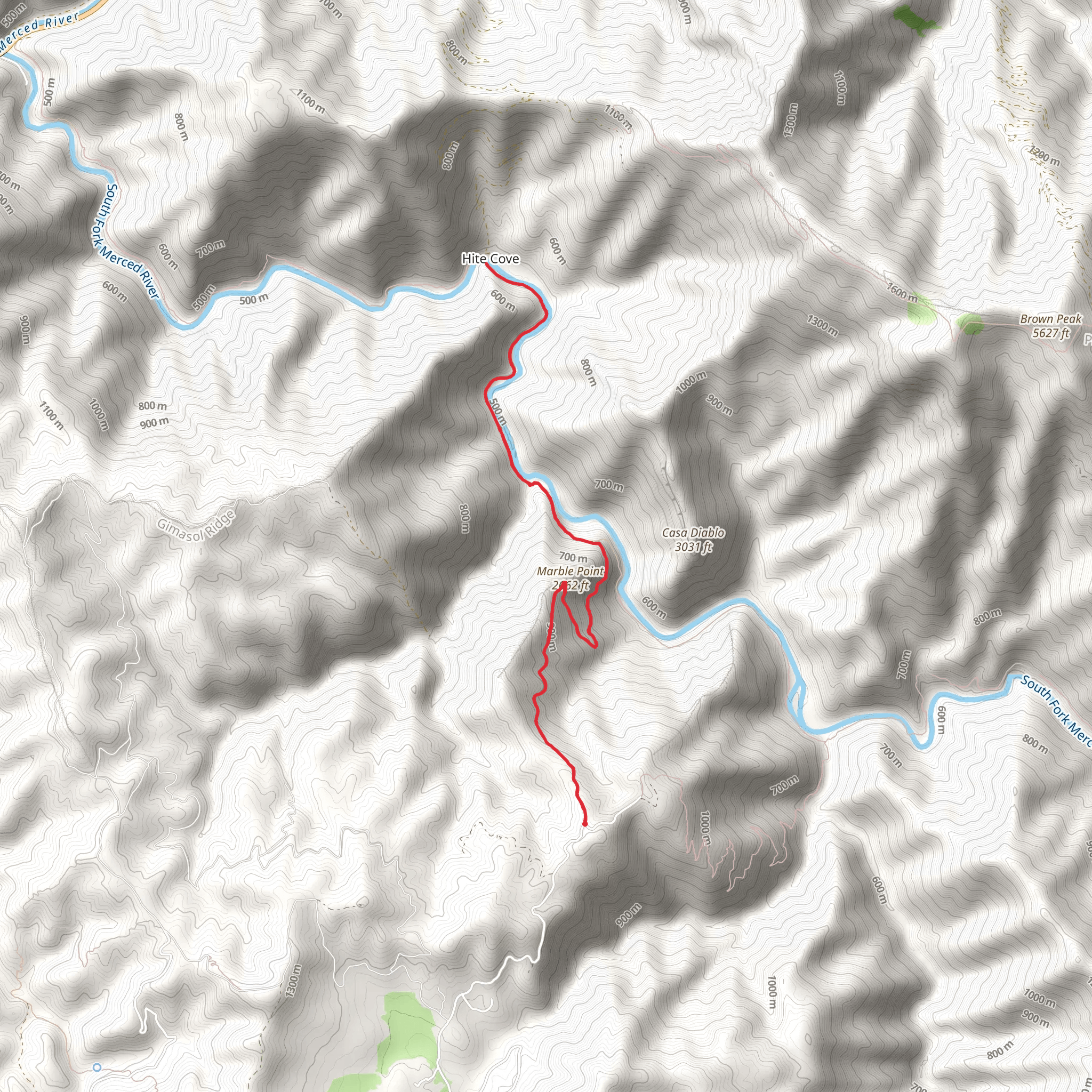 Hites Cove Trail via Marble Point mobile static map