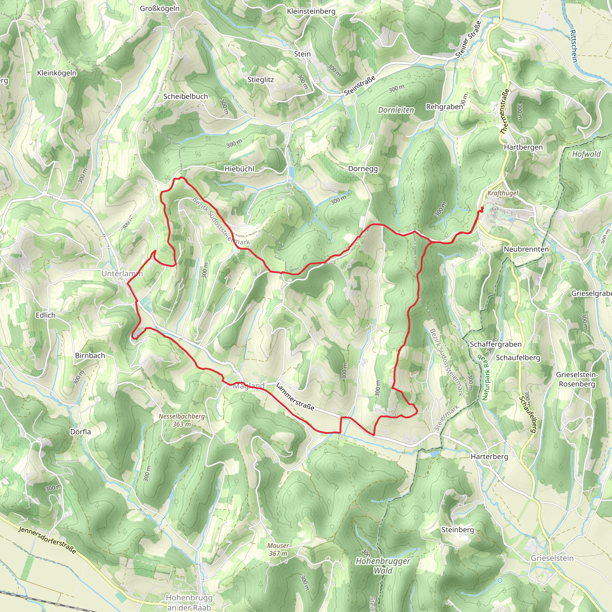 Handspur-Erlebensweg mobile static map