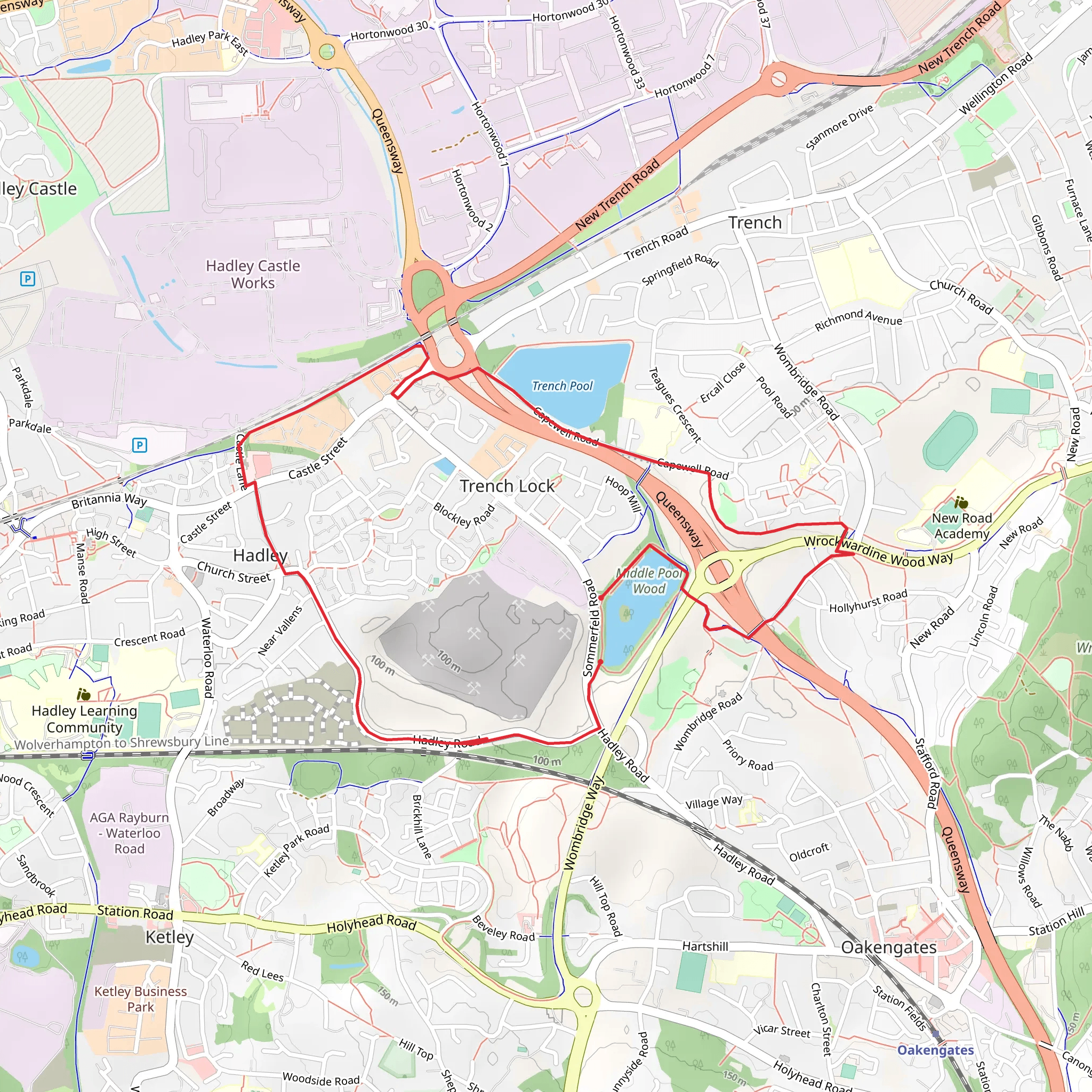 Trench Pools mobile static map