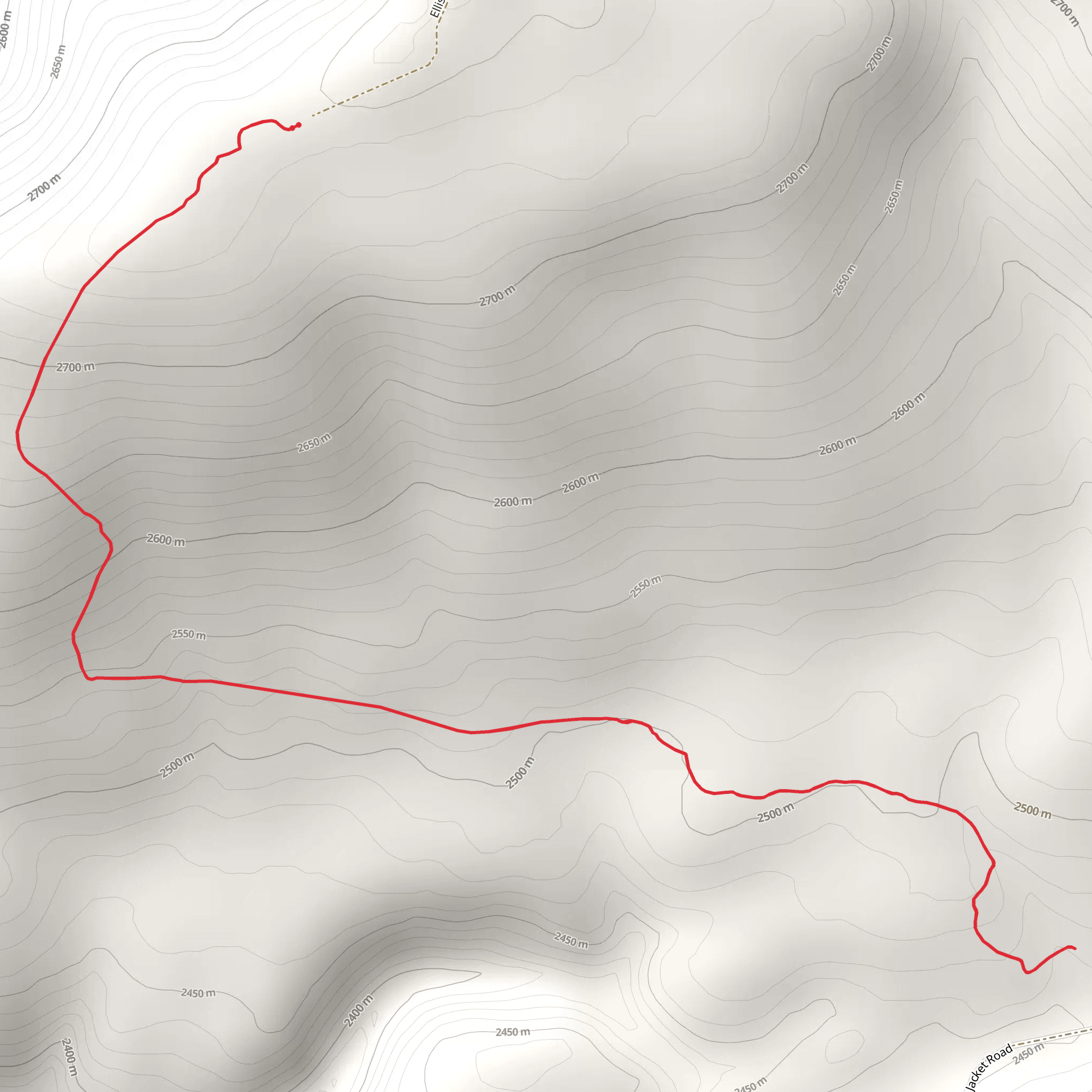 Ellison Mountain Trail mobile static map