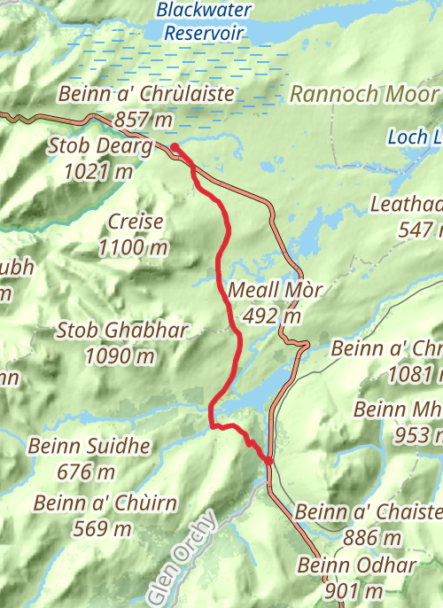 Weiter wandern West Highland Way 10-Day Moderate Tour (Hillwalk Tours) mobile static map