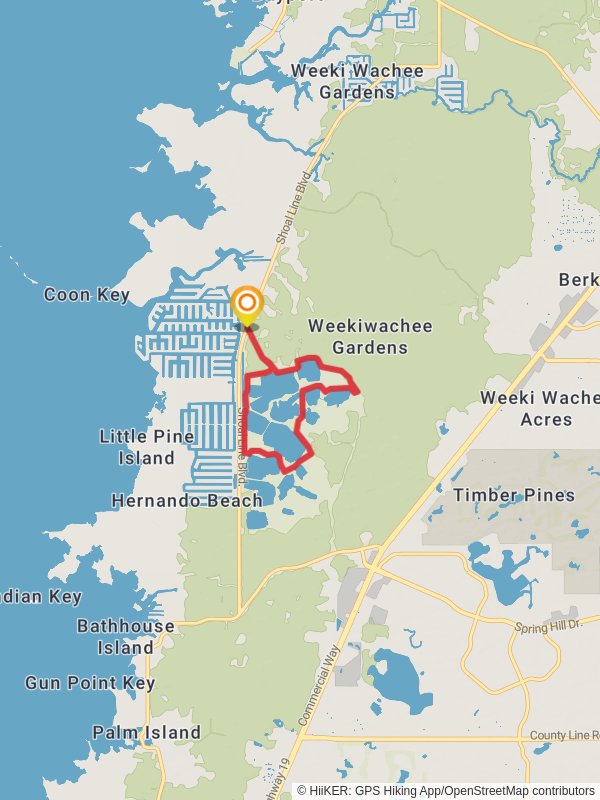 Weeki Wachee Preserves Loop mobile static map