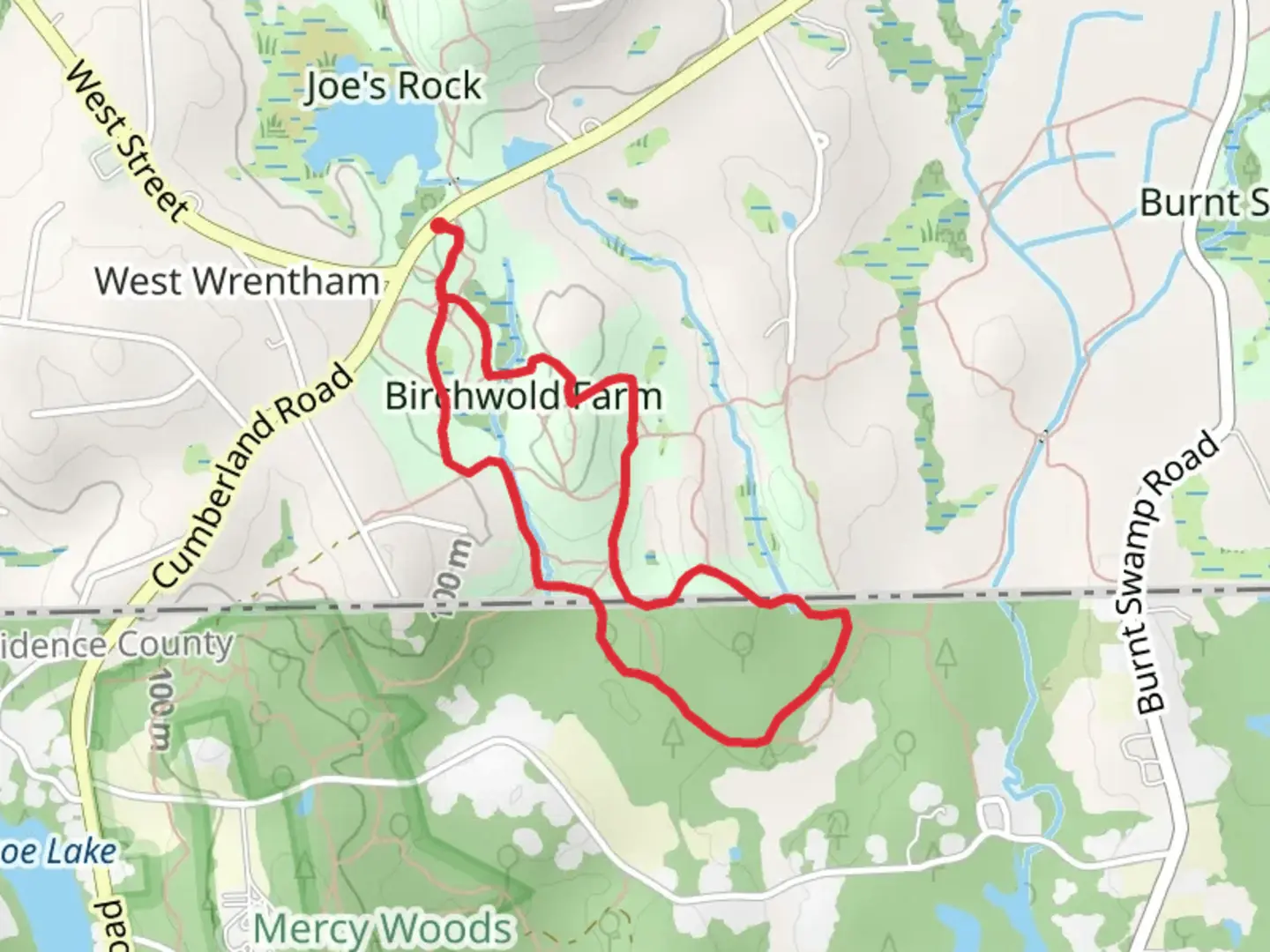 An image depicting the trail West Wrentham Loop Trail and its surrounding area.