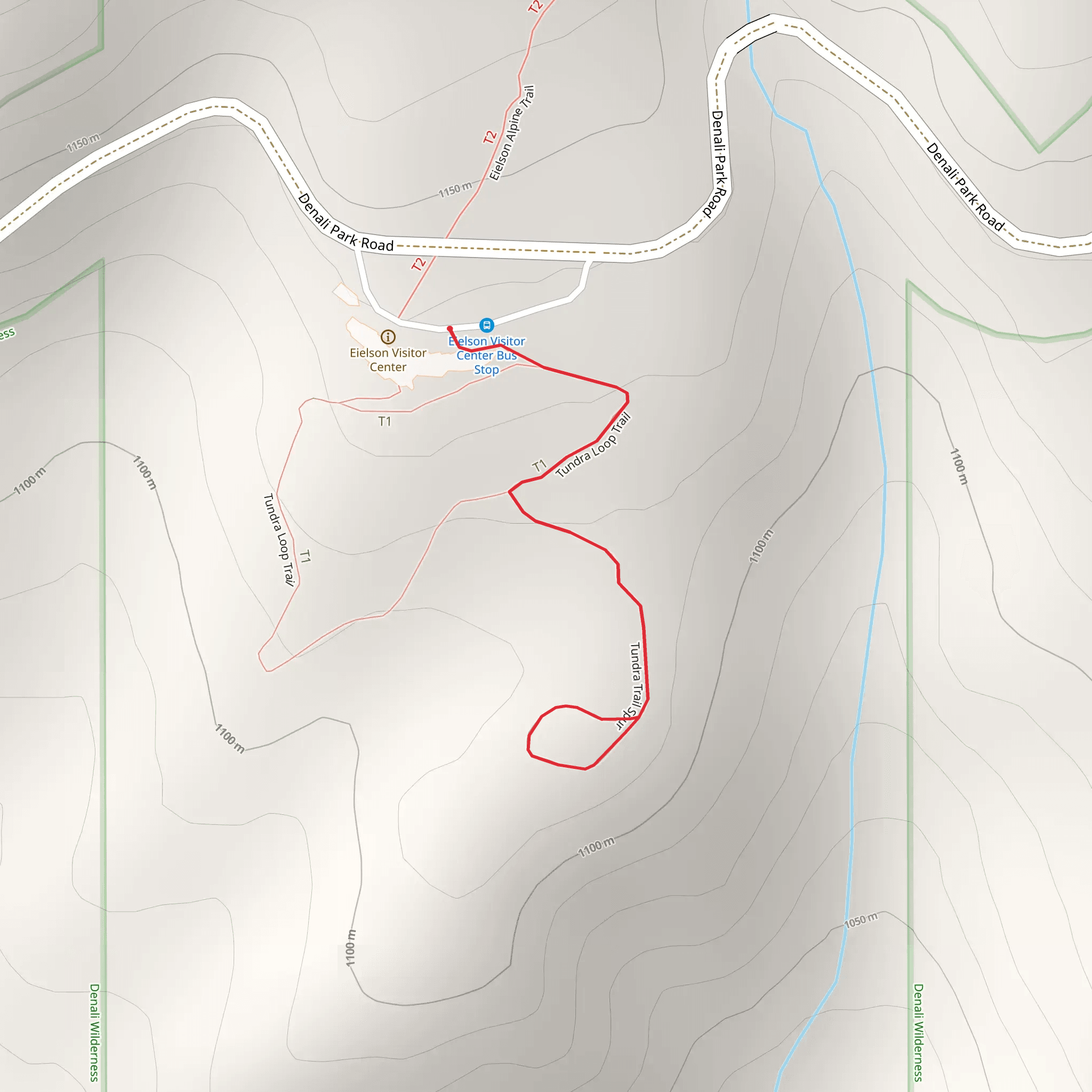 Tundra Spur Trail mobile static map