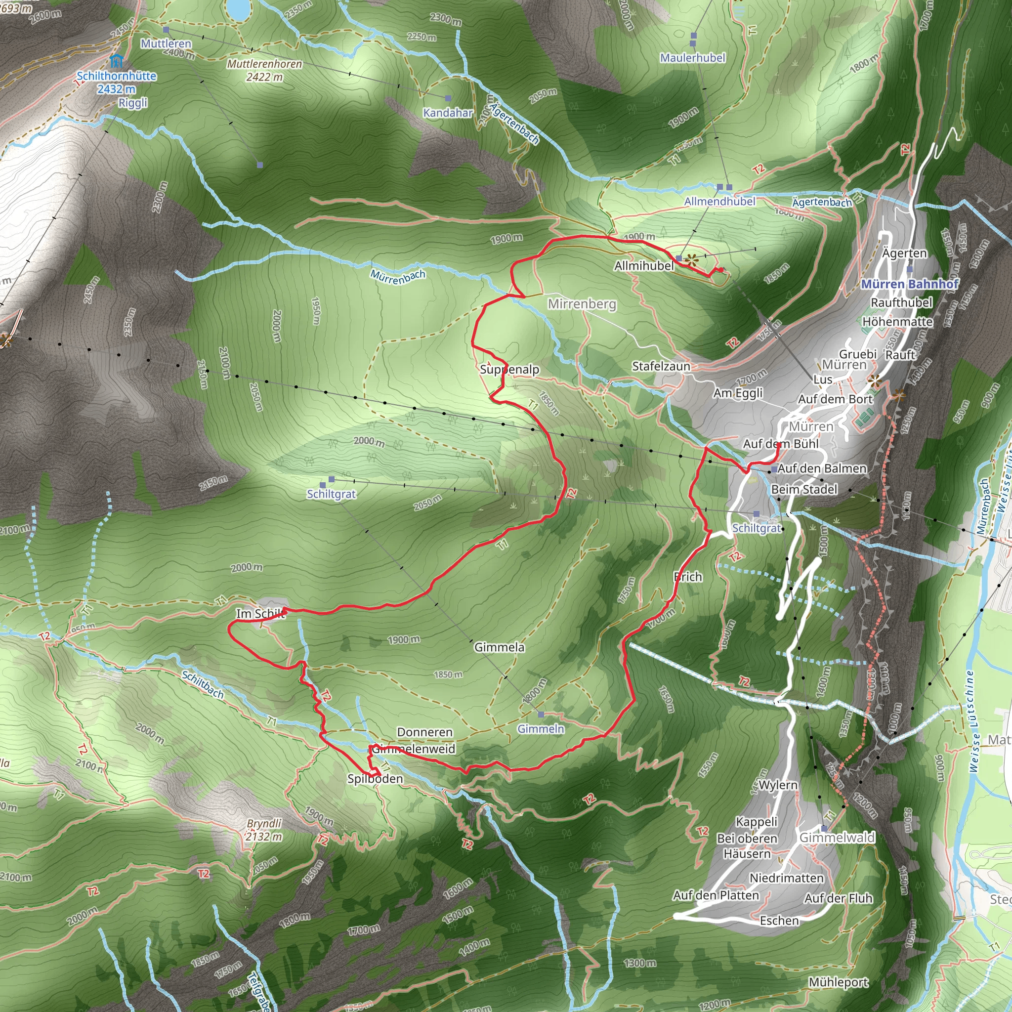 Northface Trail mobile static map