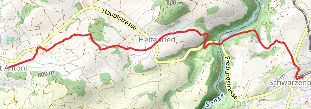 Camino Blumberg-Geneva via Frauenfeld stage 18 Map