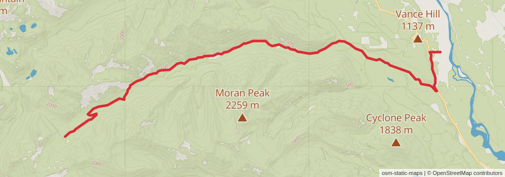 American Perimeter Trail - Rocky Mountains Primary stage 156 Map