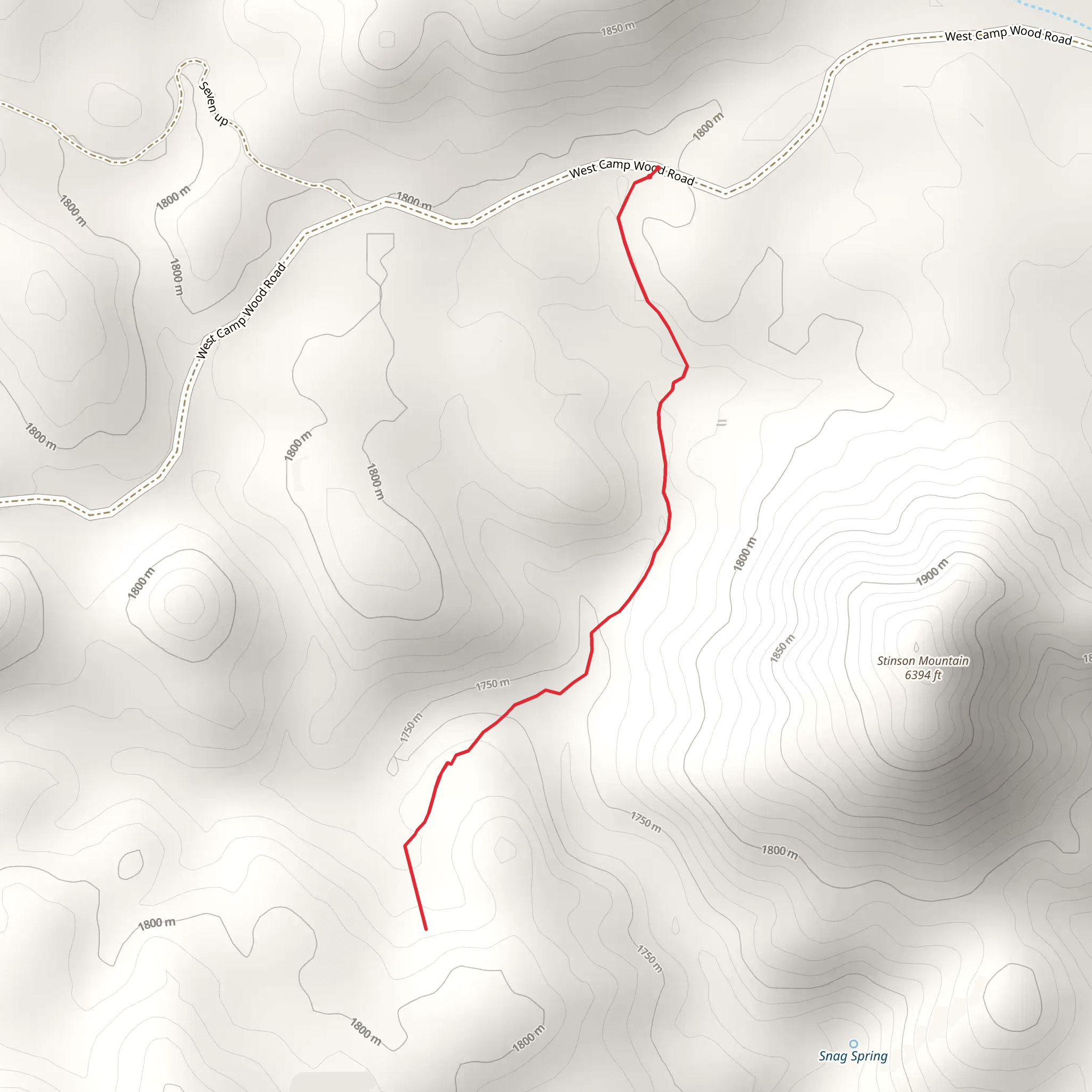 Stinson Tank Trail mobile static map