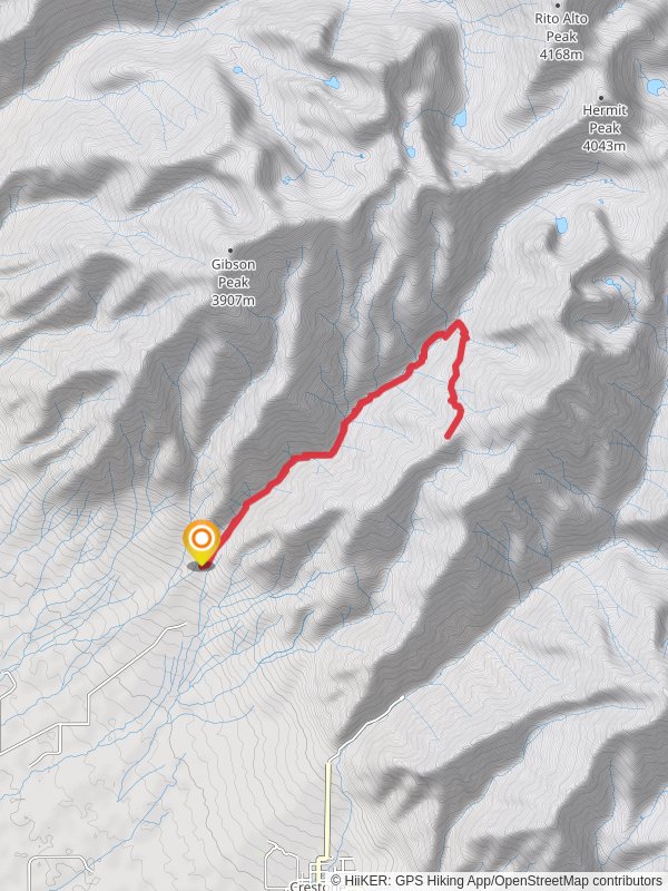San Isabel Creek Walk mobile static map