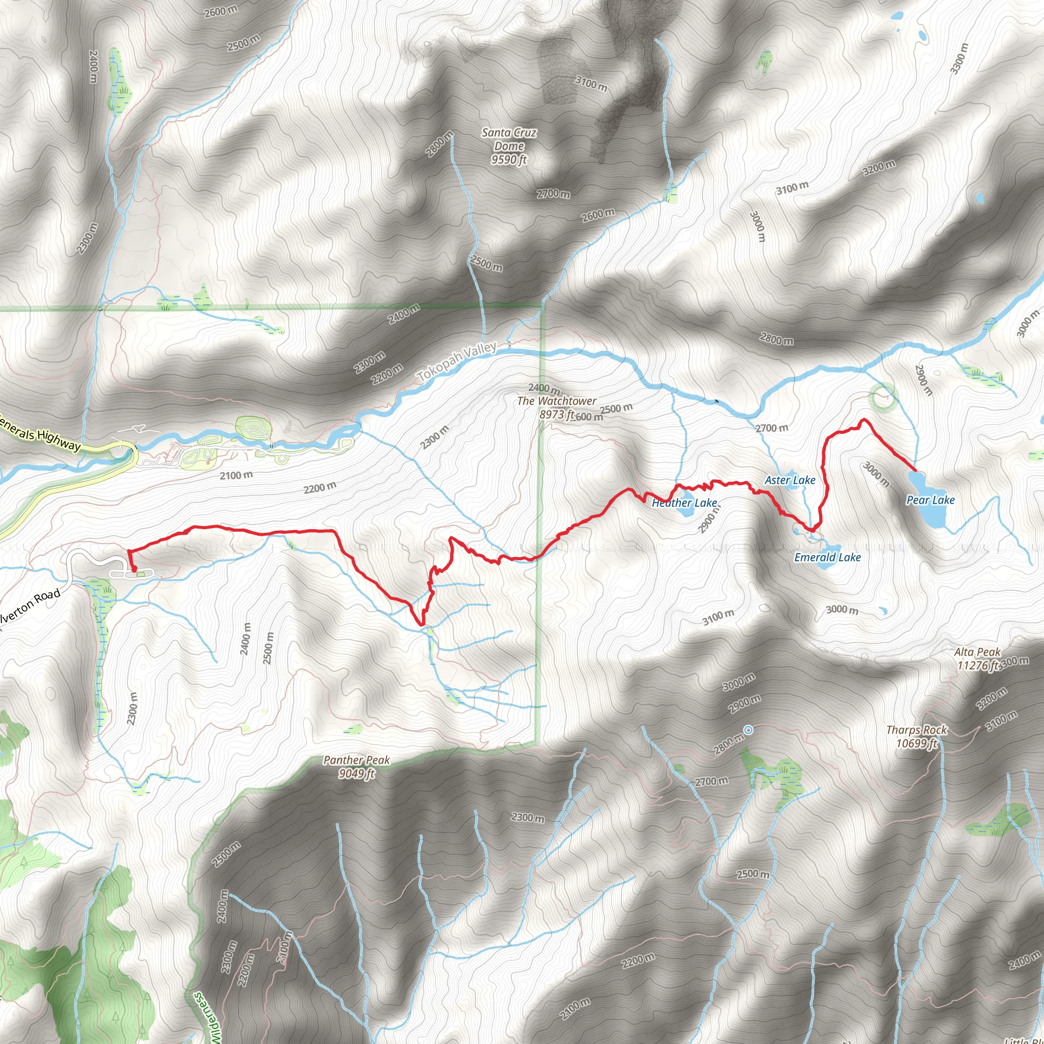 Heather Lake and Pear Lake mobile static map