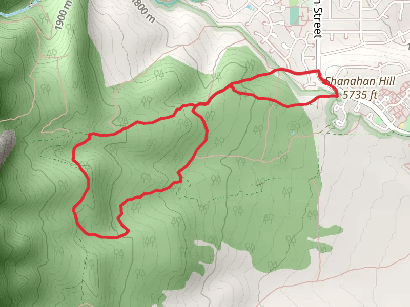 Cragmoor Connector and Shanahan - North Fork Loop Trail