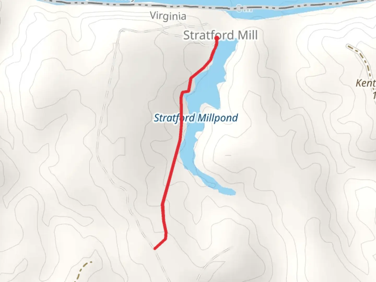 An image depicting the trail Stratford Millpond and its surrounding area.