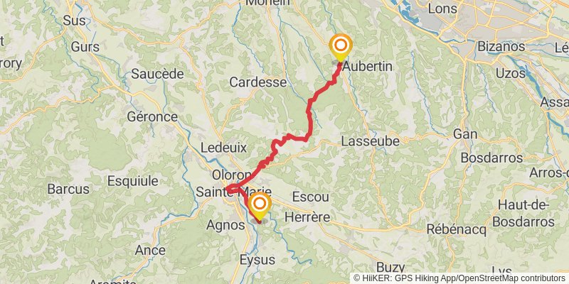 Camino Menton-Candanchu via Arles stage 59 Map