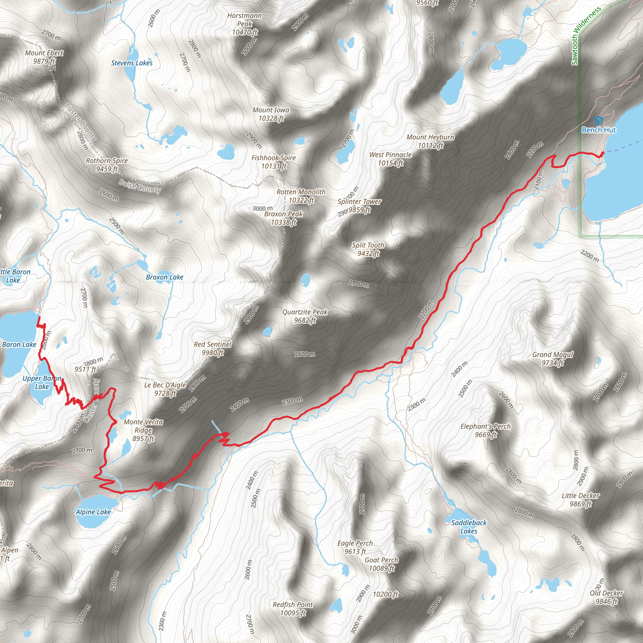 Baron Lake mobile static map
