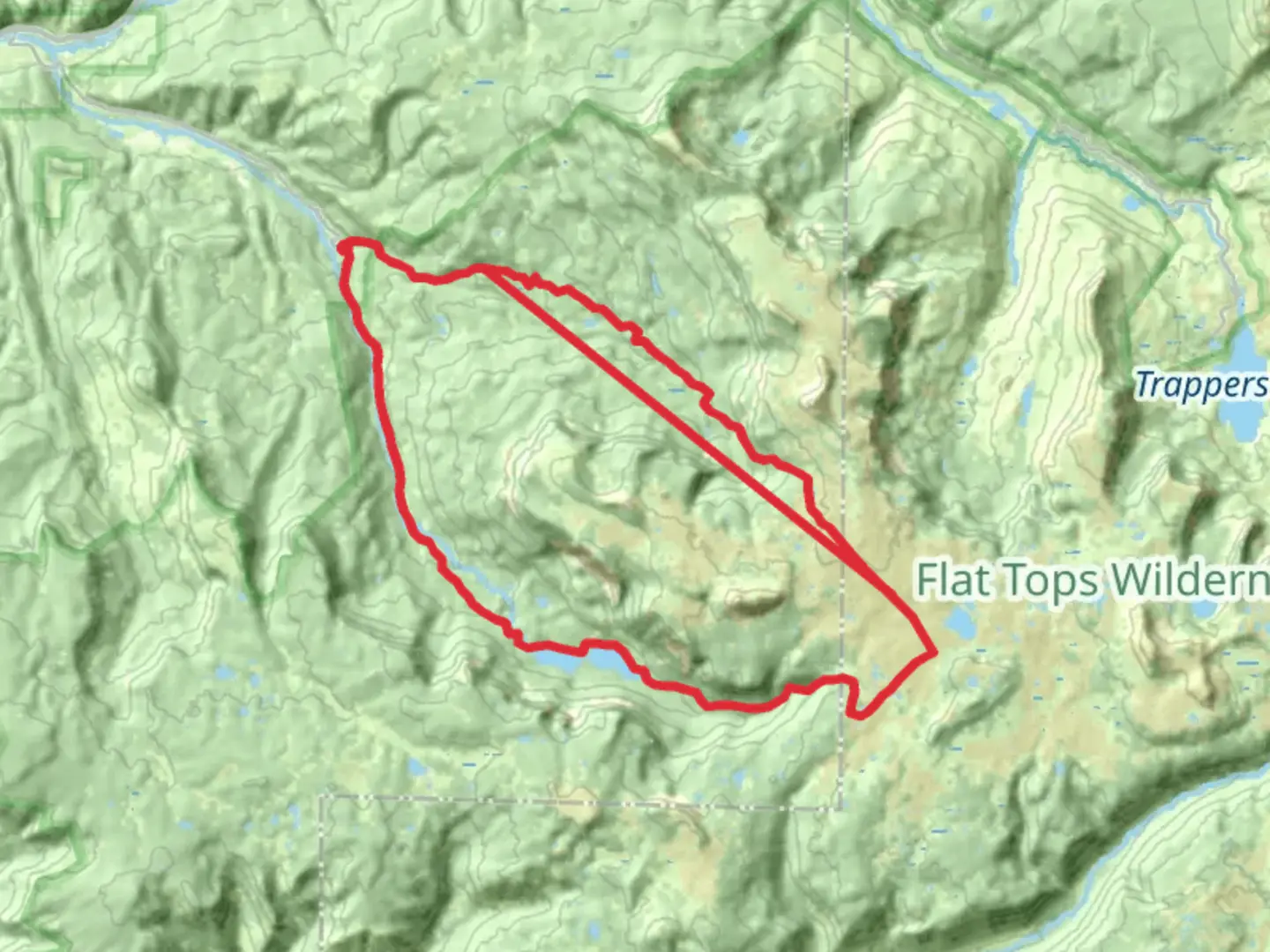 An image depicting the trail Marvine Lakes and East Marvine Creek Loop and its surrounding area.