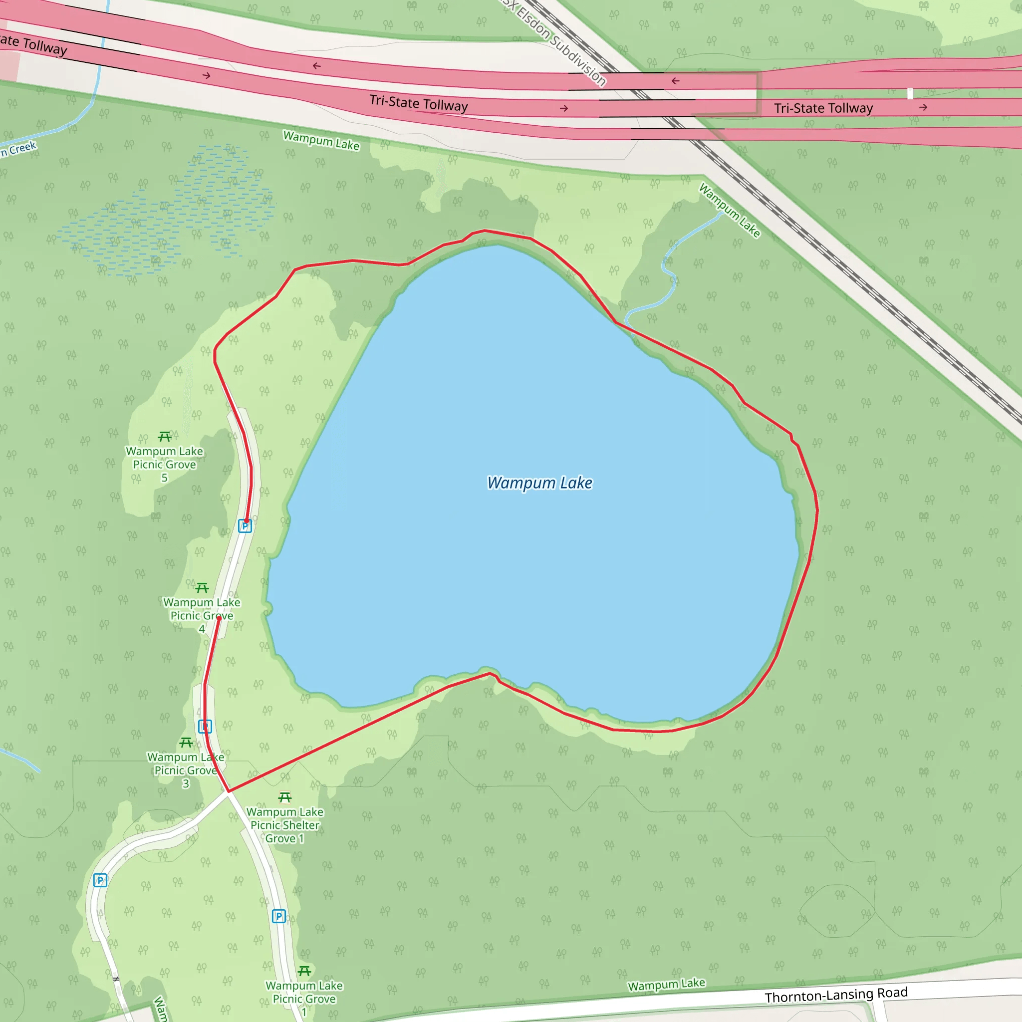 Wampum Lake Loop mobile static map