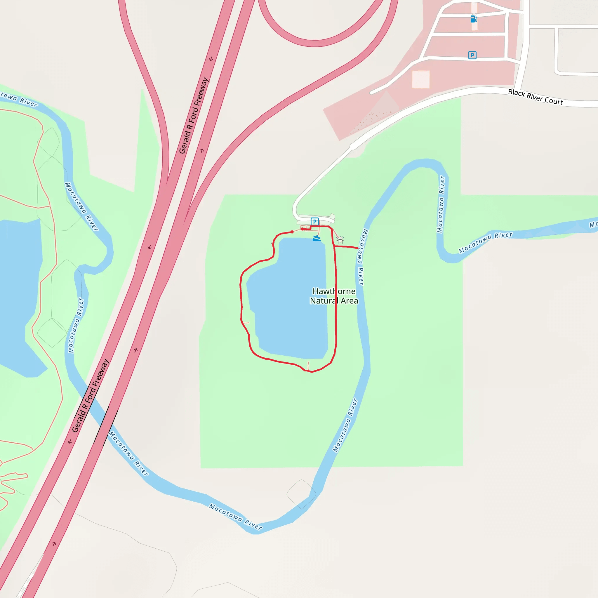Hawthorn Pond Loop mobile static map