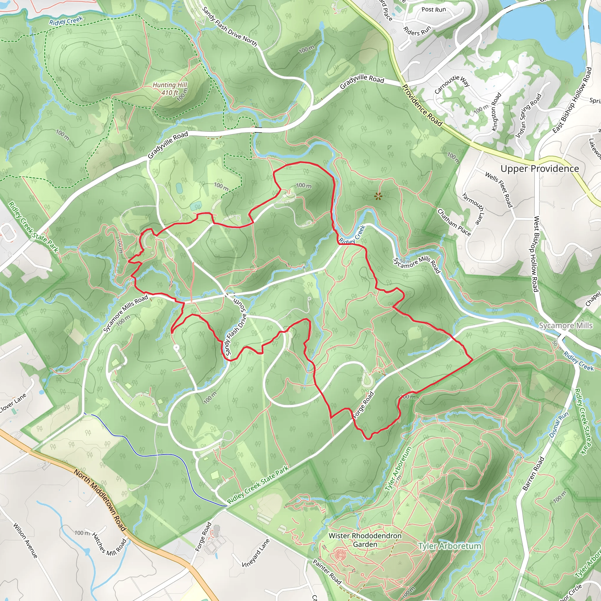 White Trail Loop mobile static map