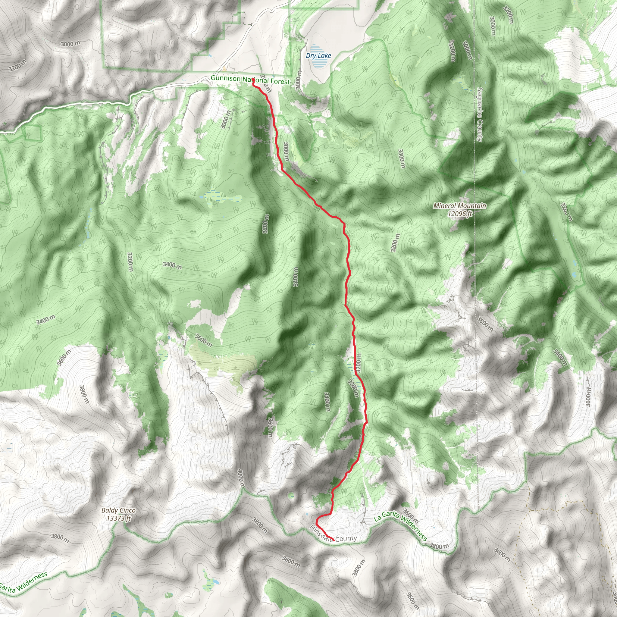 Mineral Creek Trail mobile static map