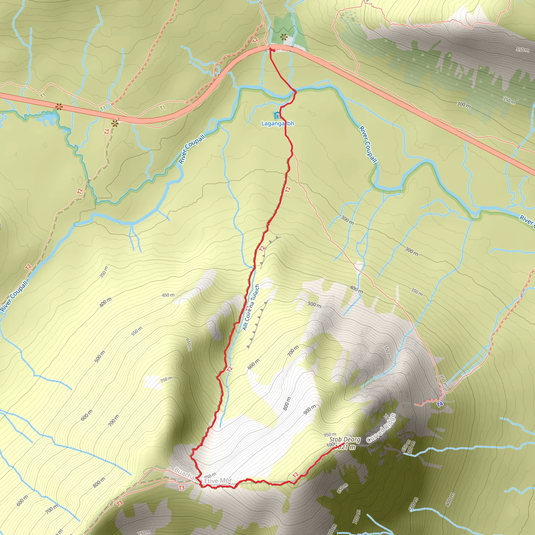 Stob Dearg - Buachaille Etive Mòr mobile static map
