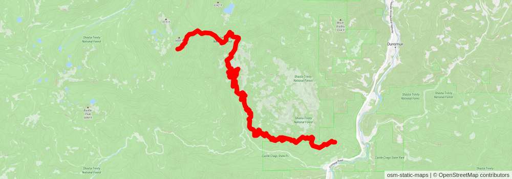 American Perimeter Trail - California Primary stage 18 Map