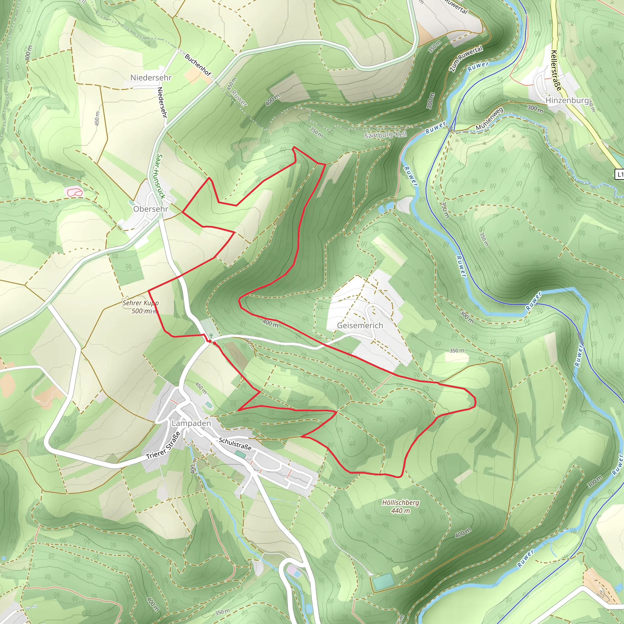 Lampaden Loop mobile static map