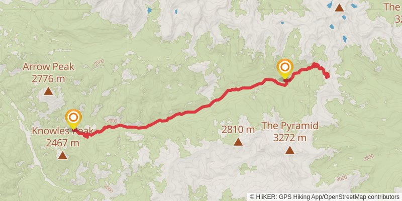 East Fork Mill Creek Trail stage 3 Map