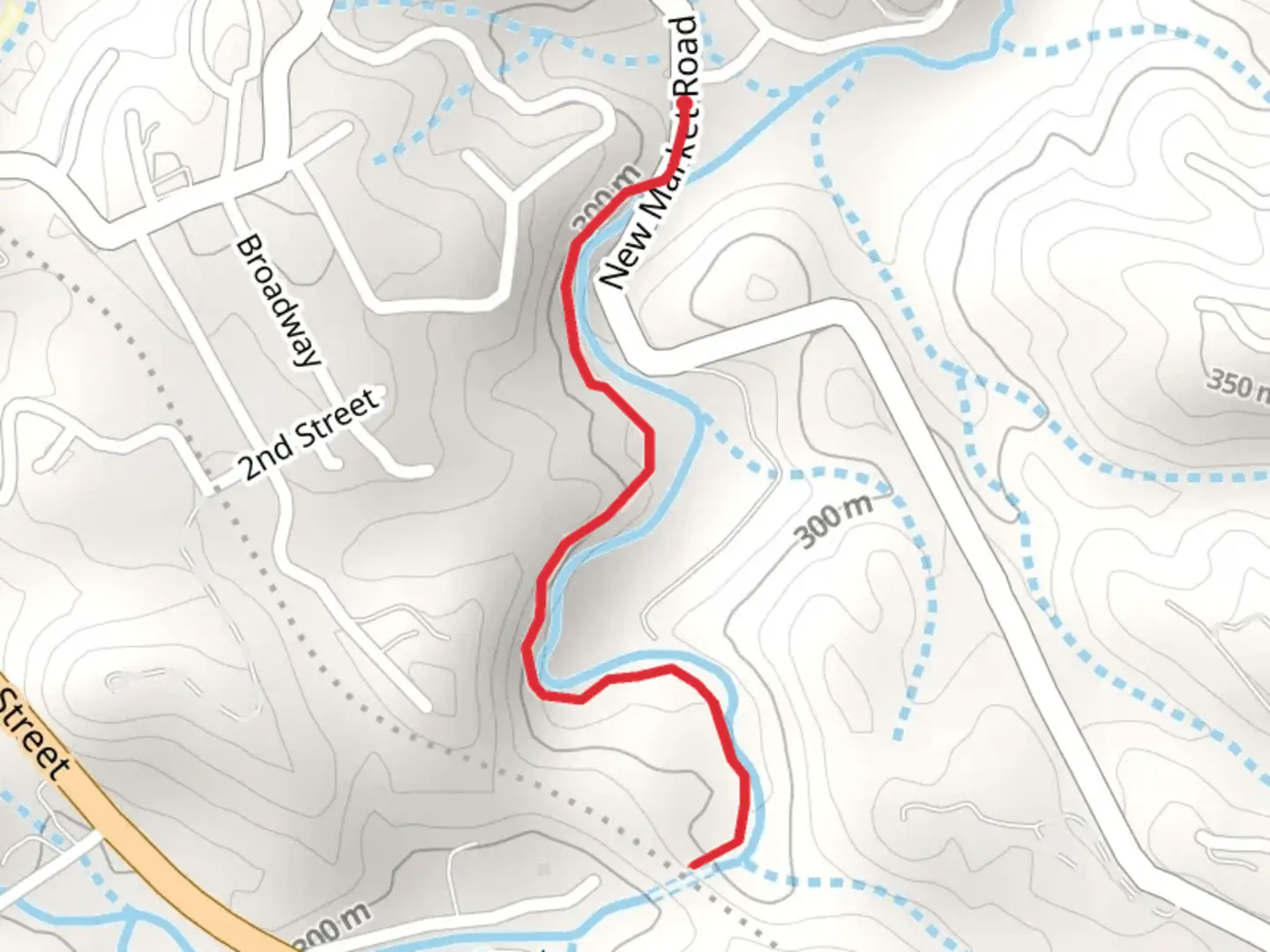 An image depicting the trail Vaughn Creek Greenway and its surrounding area.