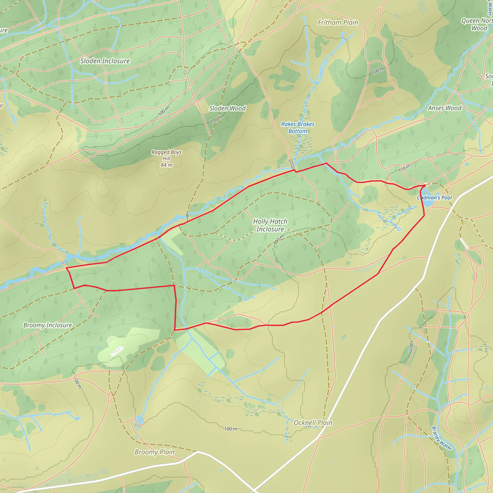 Holly Hatch Inclosure Loop mobile static map