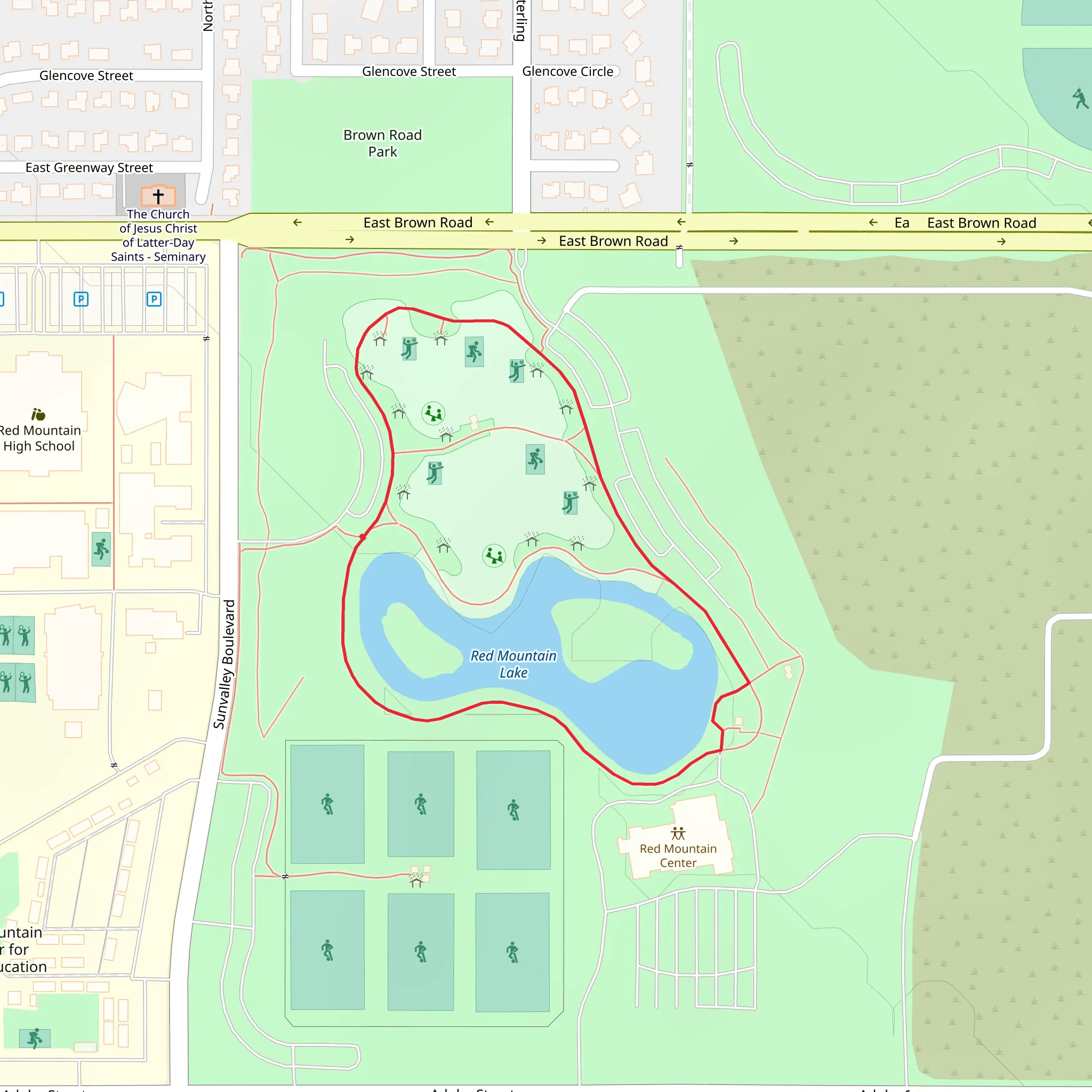 Red Mountain Lake Loop mobile static map