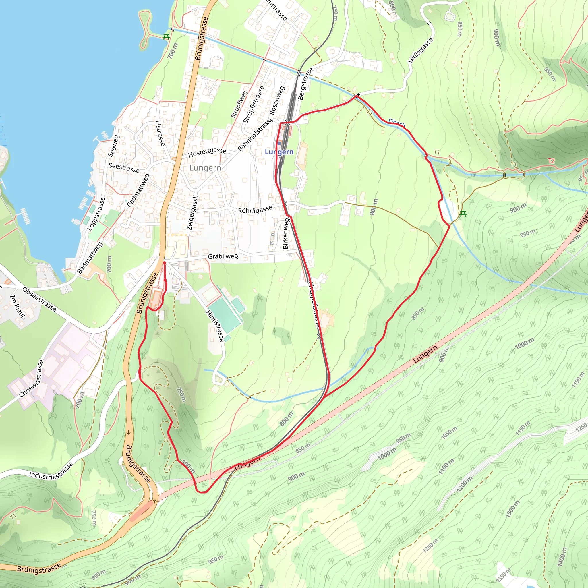 Lungern Nature Trail mobile static map