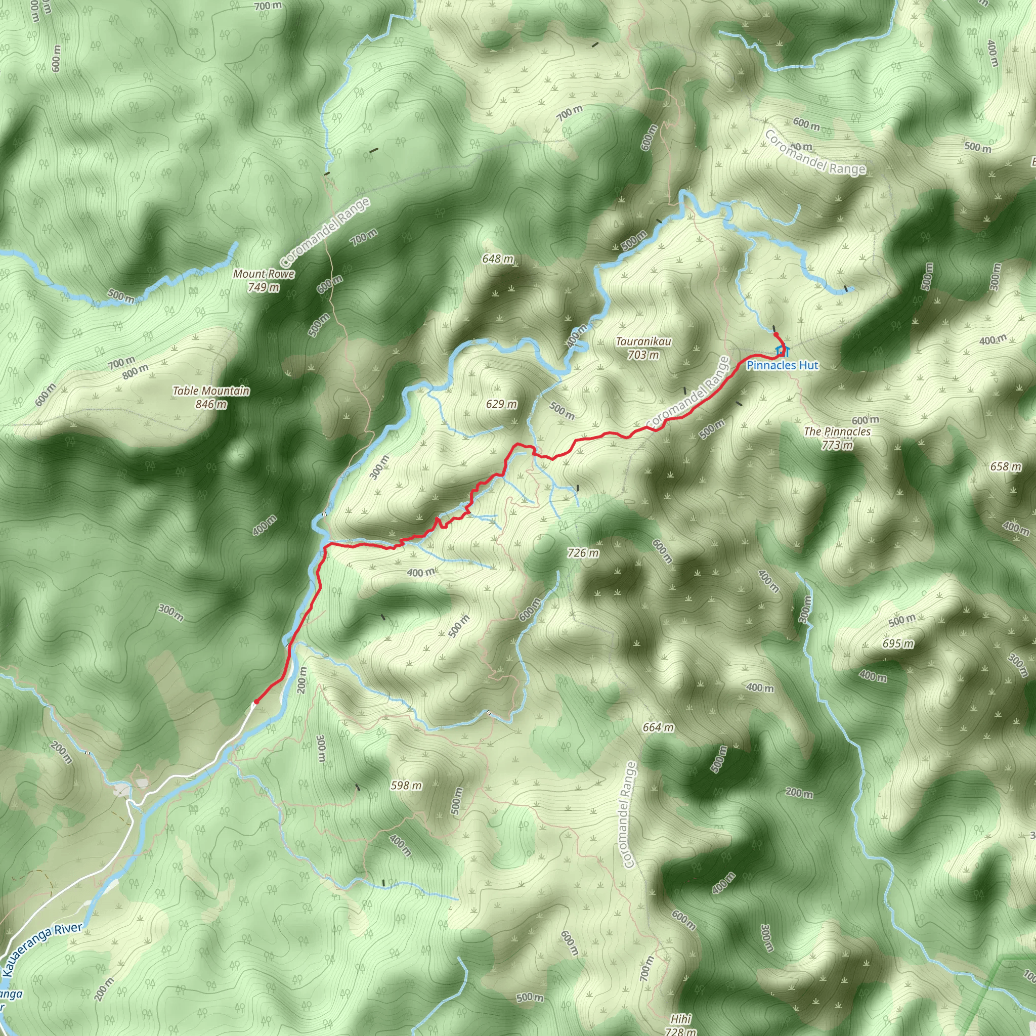 Kauaeranga Kauri Trail - Pinnacles Walk mobile static map